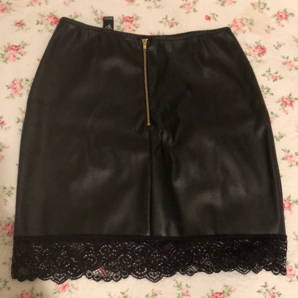 Faux leather skirt